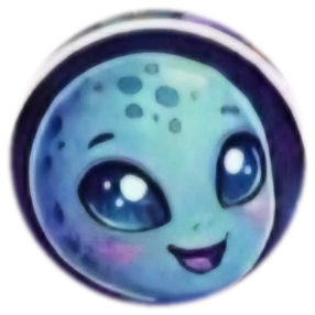 Friendly blue alien mascot
